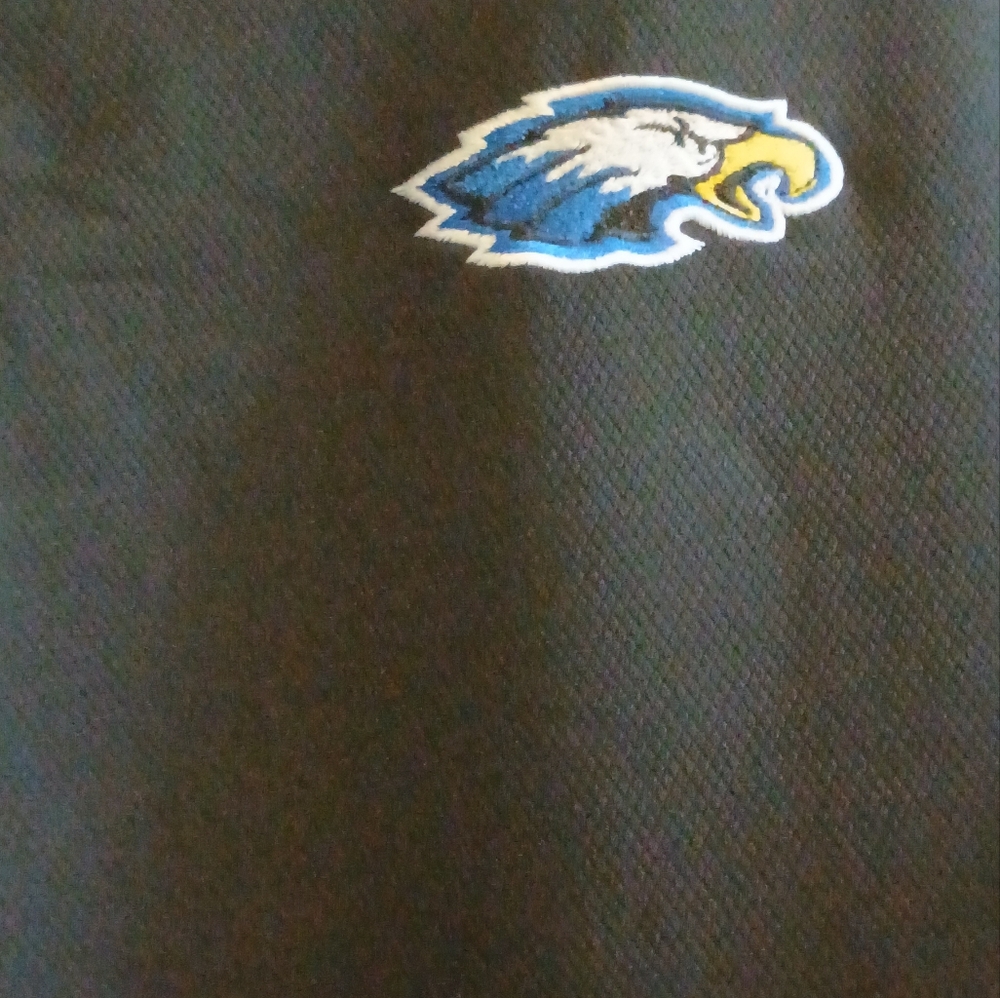 Holloway Men’s XL Eagles‎ Mascot Booster Club Jacket Black White Trim 1/4 Zip - Picture 4 of 16